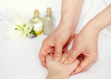 Essential Oil Hand Massage