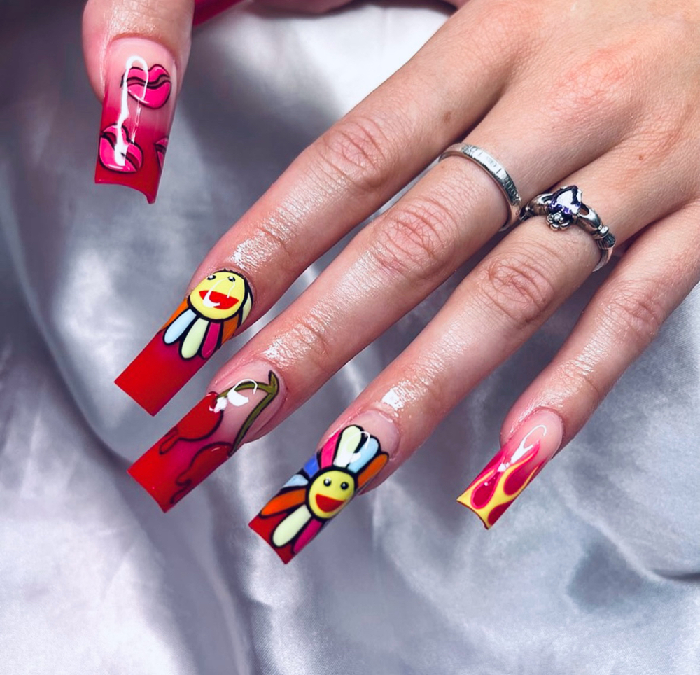 Hand Painted Nail Art Fullset