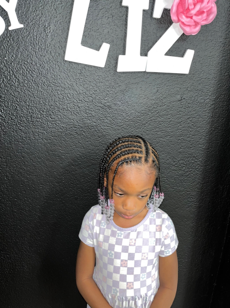 Kids Braids On Natural Hair (med)