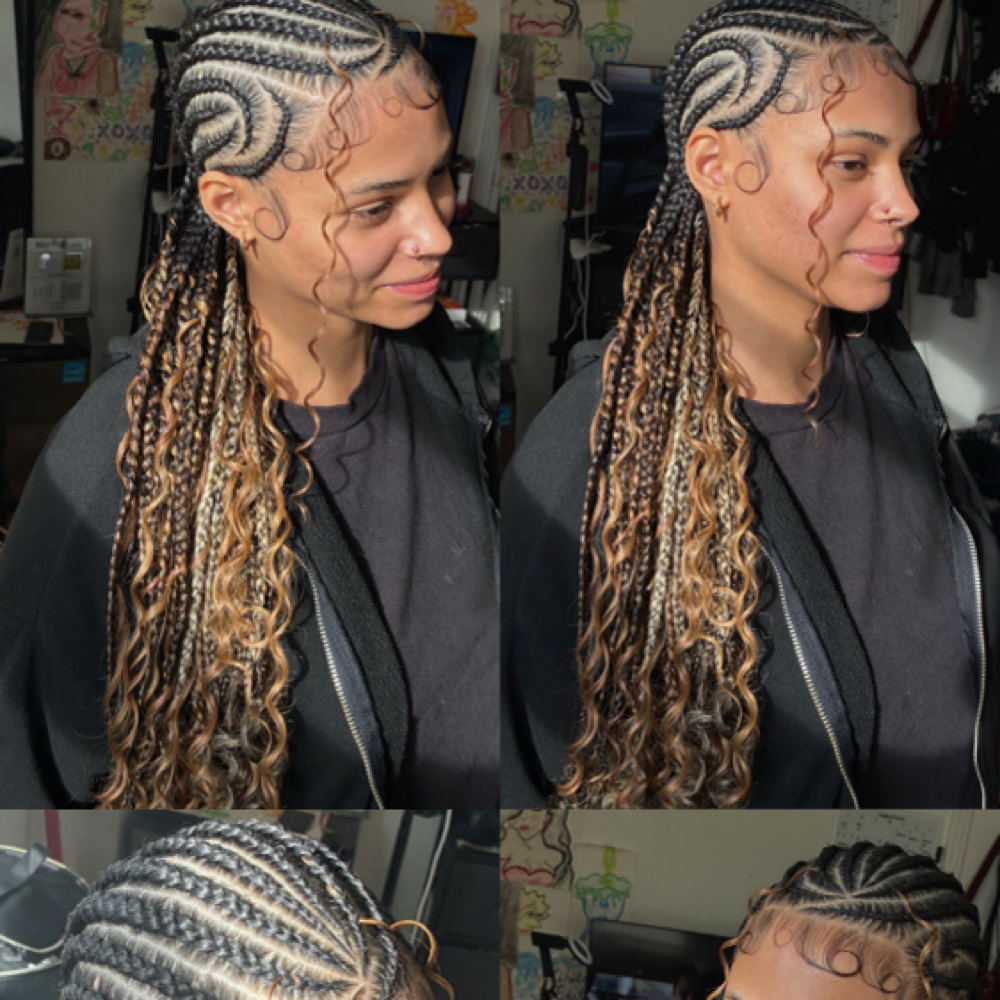 13 Straight Backs at BraidsByJinece in Wichita, KS