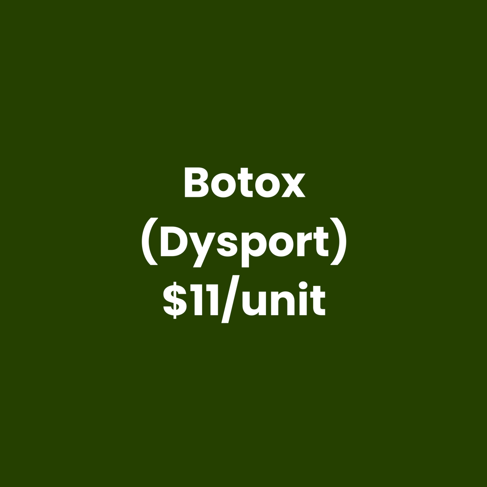 Dysport $11/unit