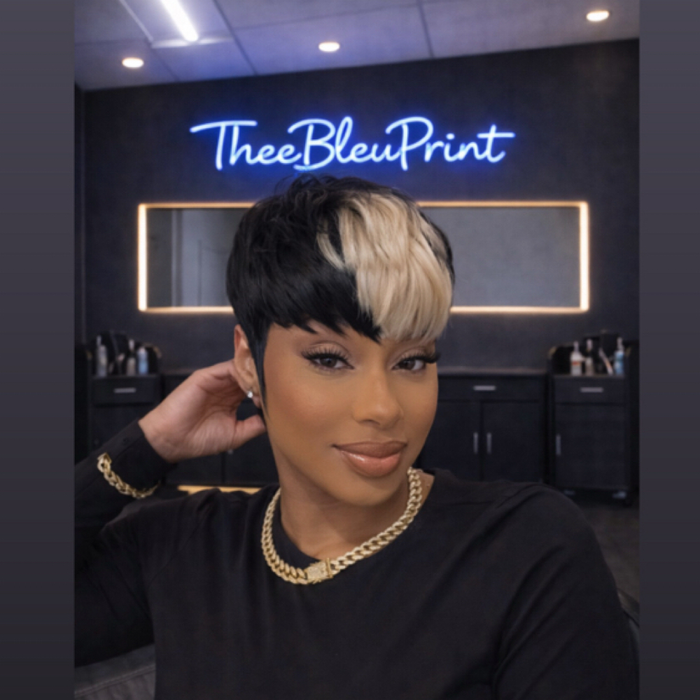 BleuBond Method™ Install -Pixie Cut at TheeBleuPrint in Tucson, AZ