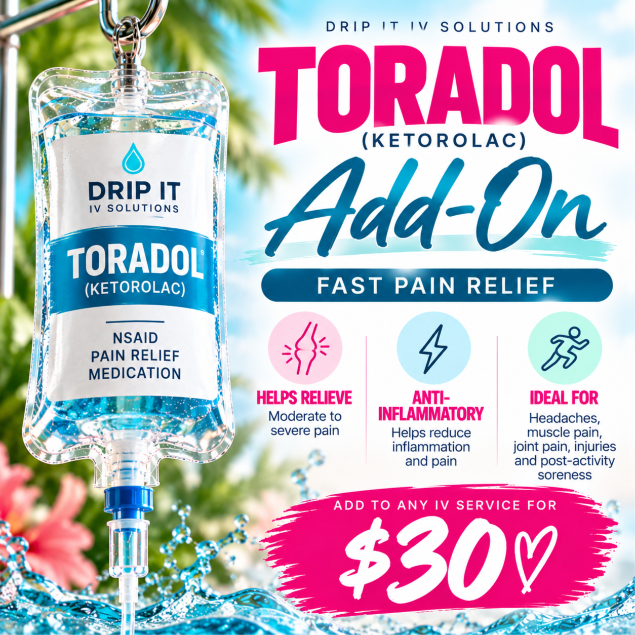 Ketorolac (Toradol) at Drip It IV Solutions