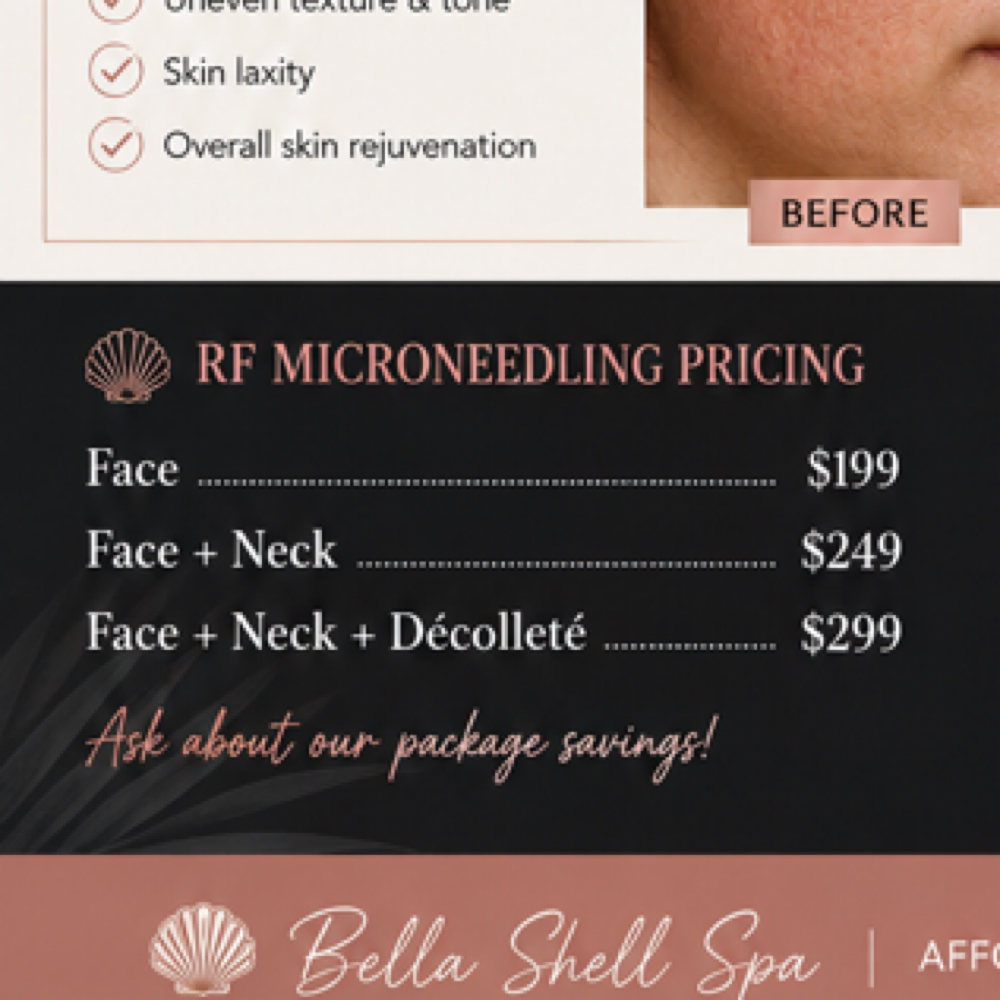 Nanoneedle W/RF at Bella Shell Spa in Spring Branch, TX