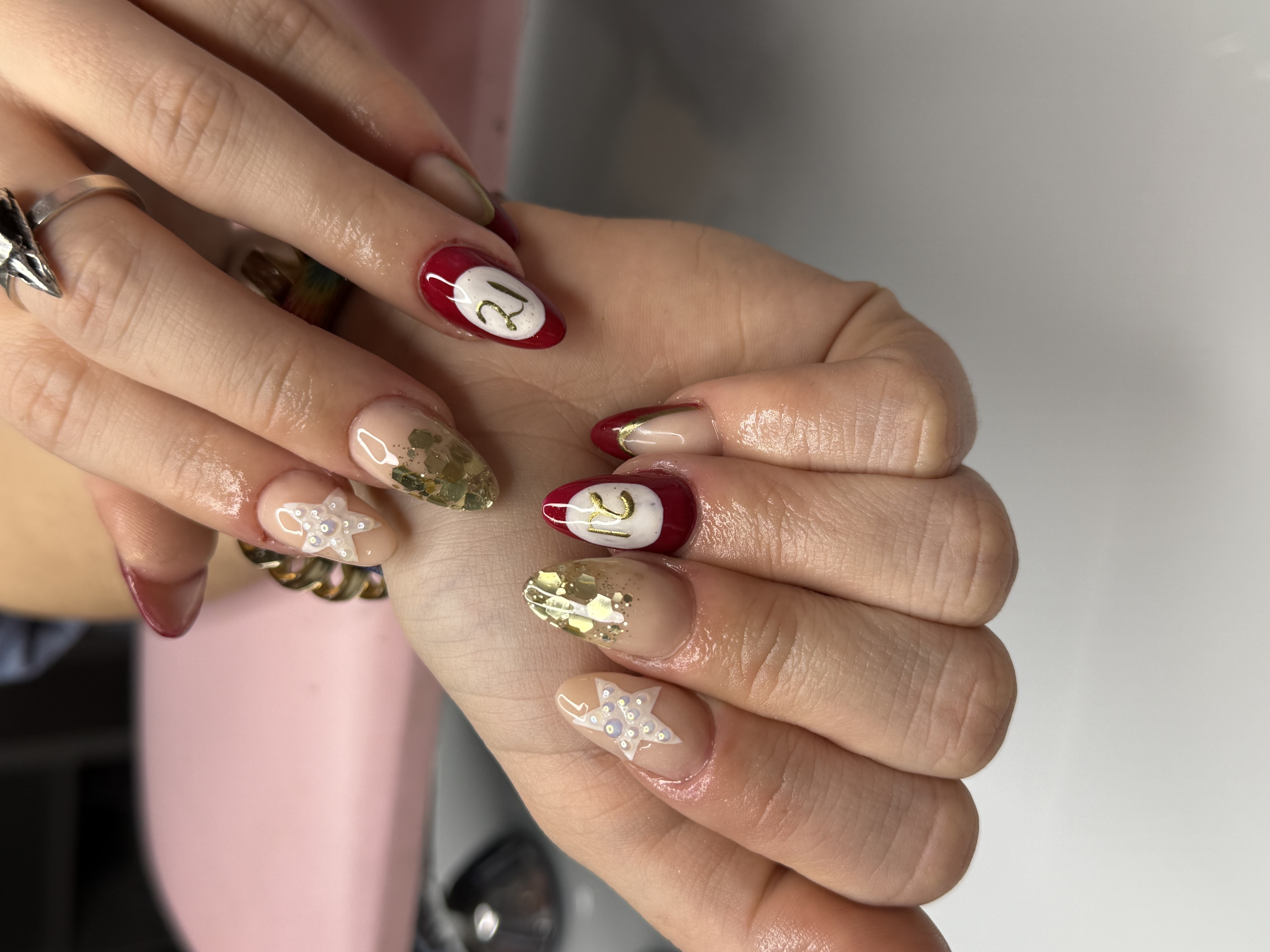 New acrylic nail set with soak off