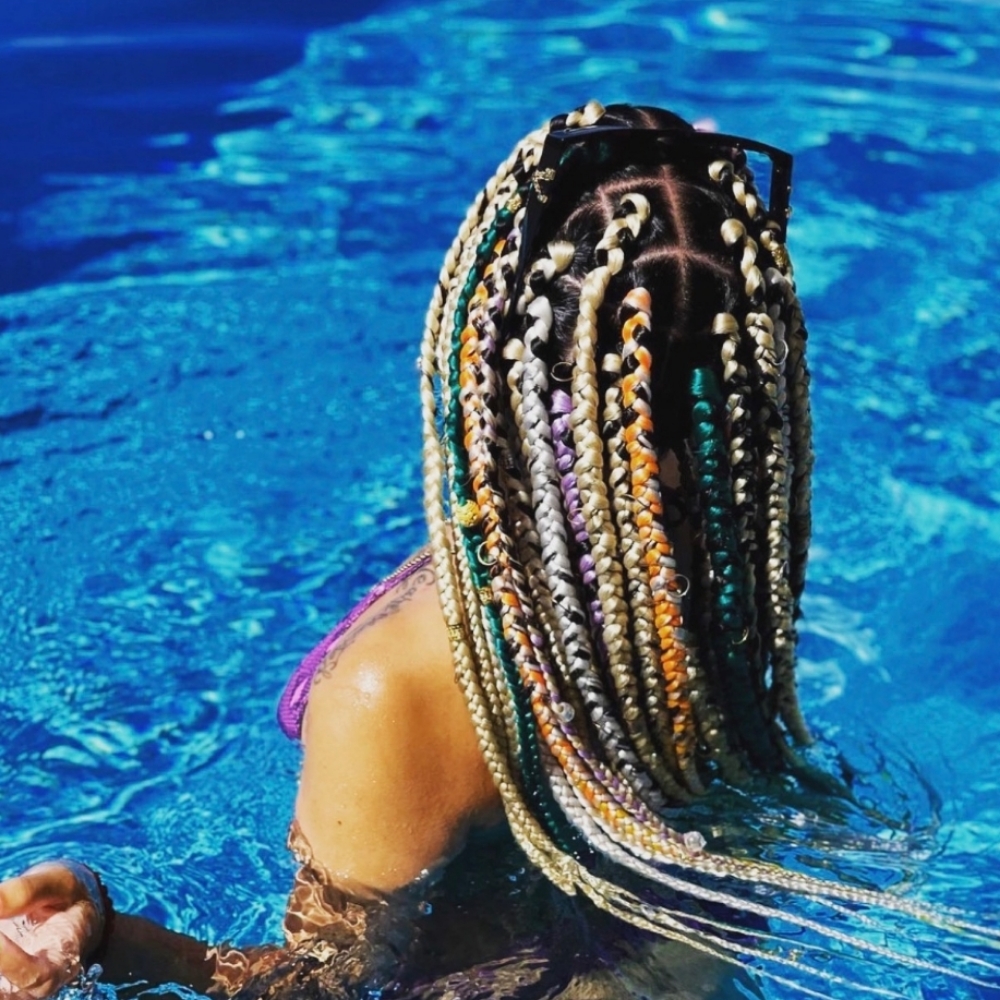 Large Box Braids at JayBug Braids & Styling in Pomona, CA