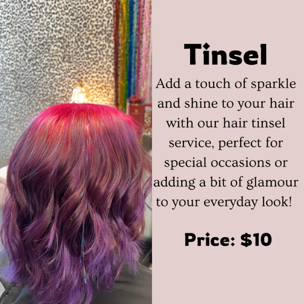 Hair Tinsel at Styling by Destiny in Portland, MI