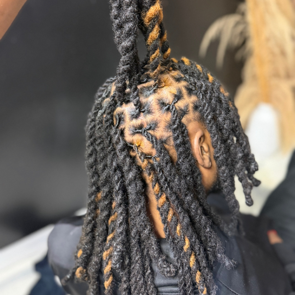 Retwist 2strands at Rissa.on.da.locs in Chicago, IL