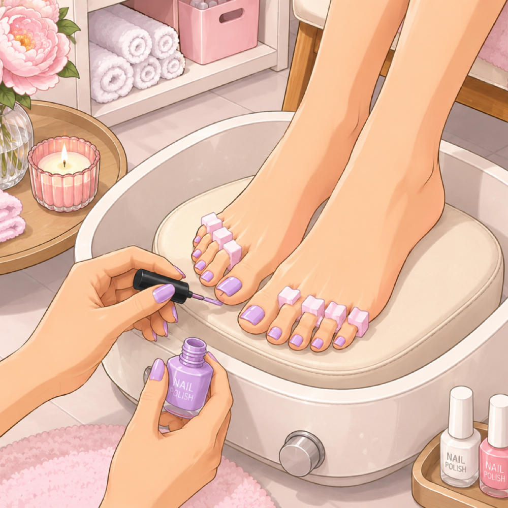Regular Polish Pedicure at The Polished Studio in Howell Township, NJ