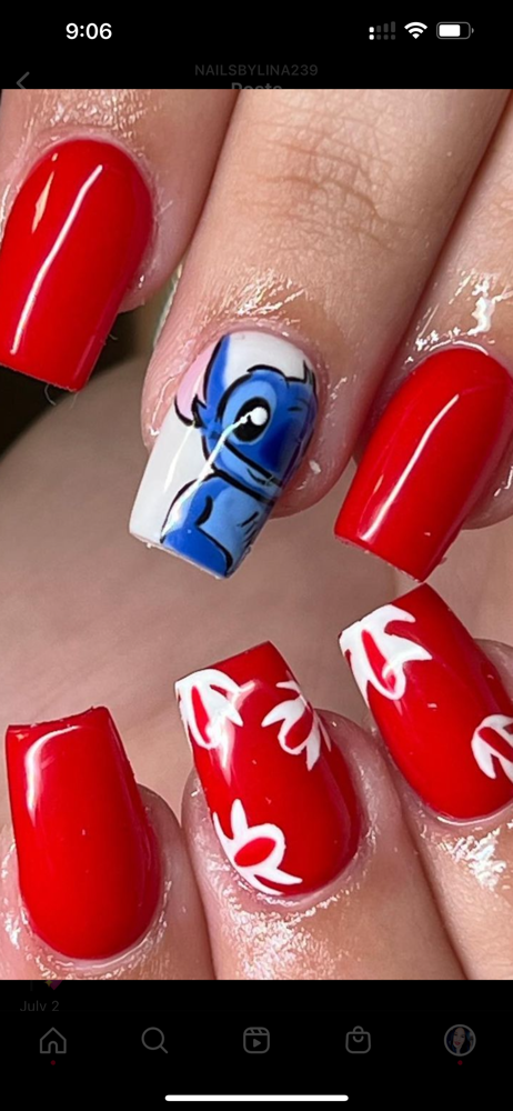 Cartoon at Nails By Lina 239 in Naples, FL