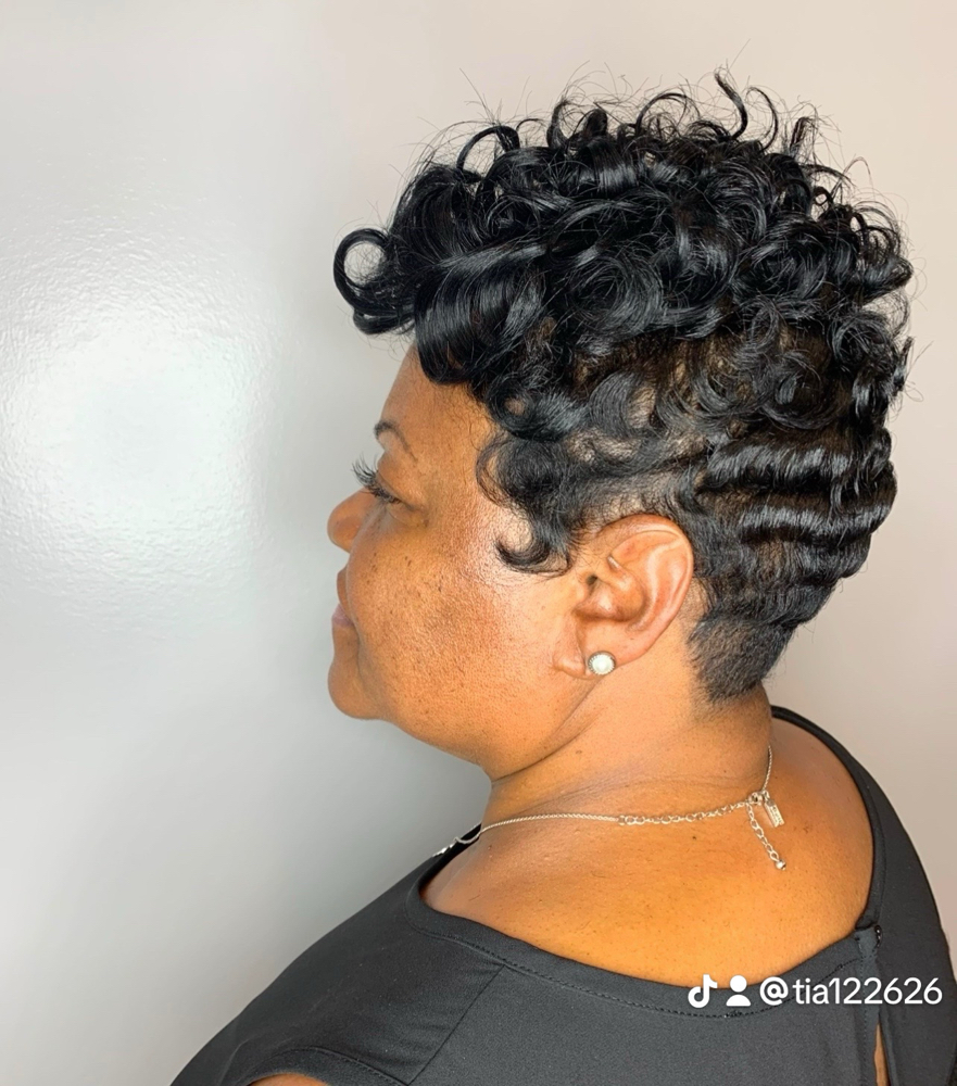 Shampoo/Style (relaxed hair)