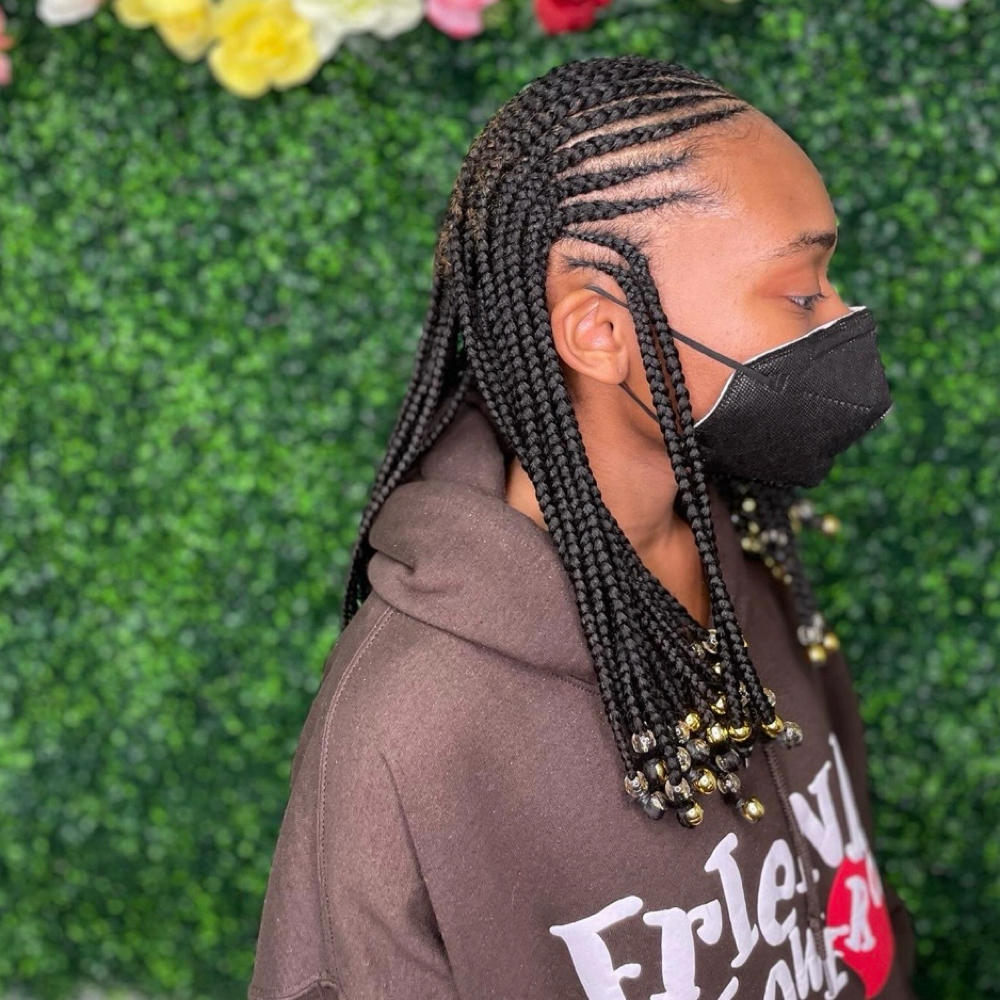 SHORT FULANI BRAIDS at Glam Braids in Marietta, GA