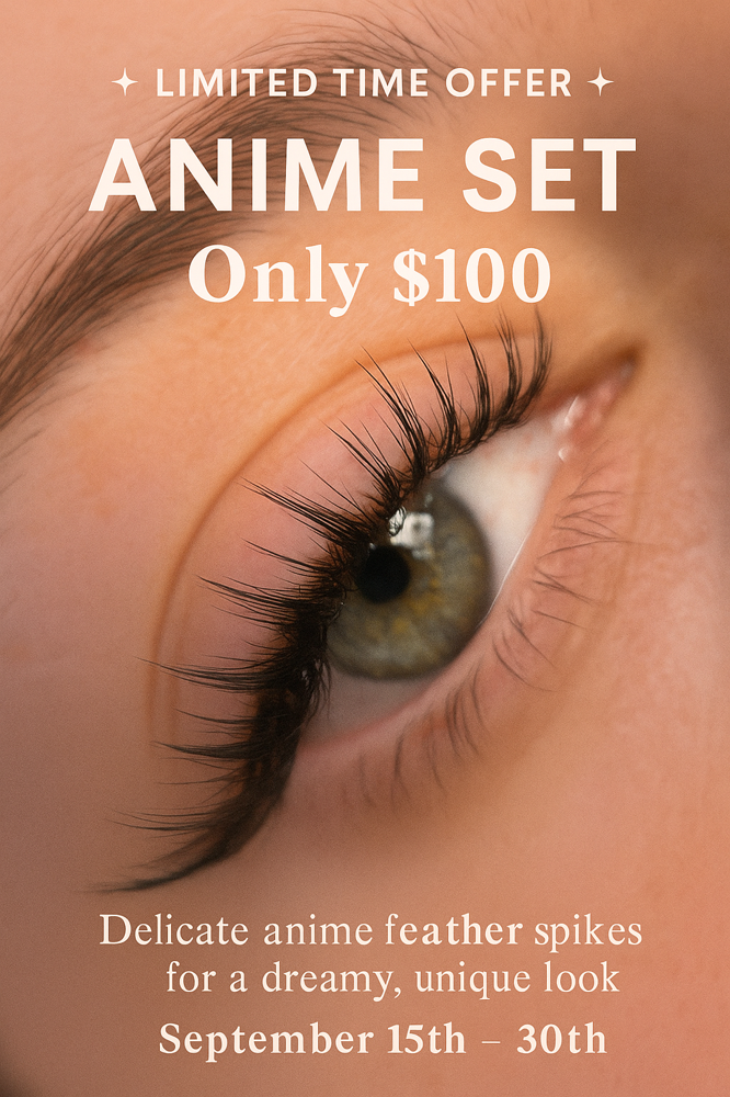 Anime Set at Rubi’s Beauty Studio in Oceanside, CA