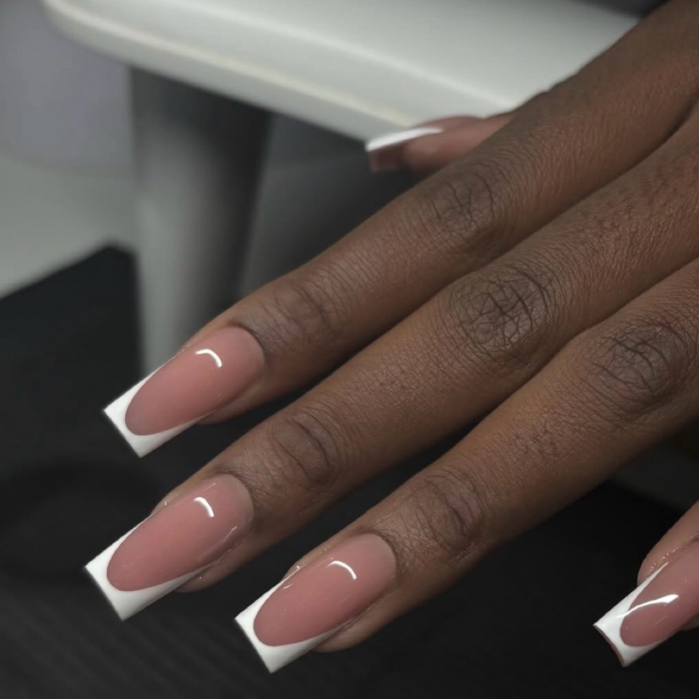 Meduim Frenchtip Fullset 💅🏾 at KlawMeKrazii  (Krysnailedit) in Jonesboro, GA