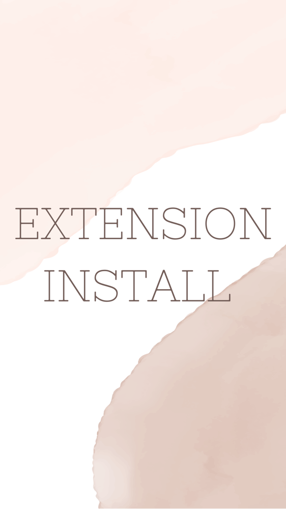 Extension Instal