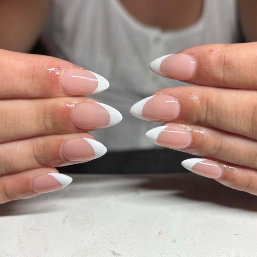 Full set french tips at naileditbyjojo in Terre Haute, IN