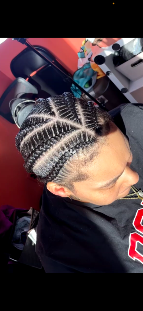 Stitch Braids (No Braid Hair Added)