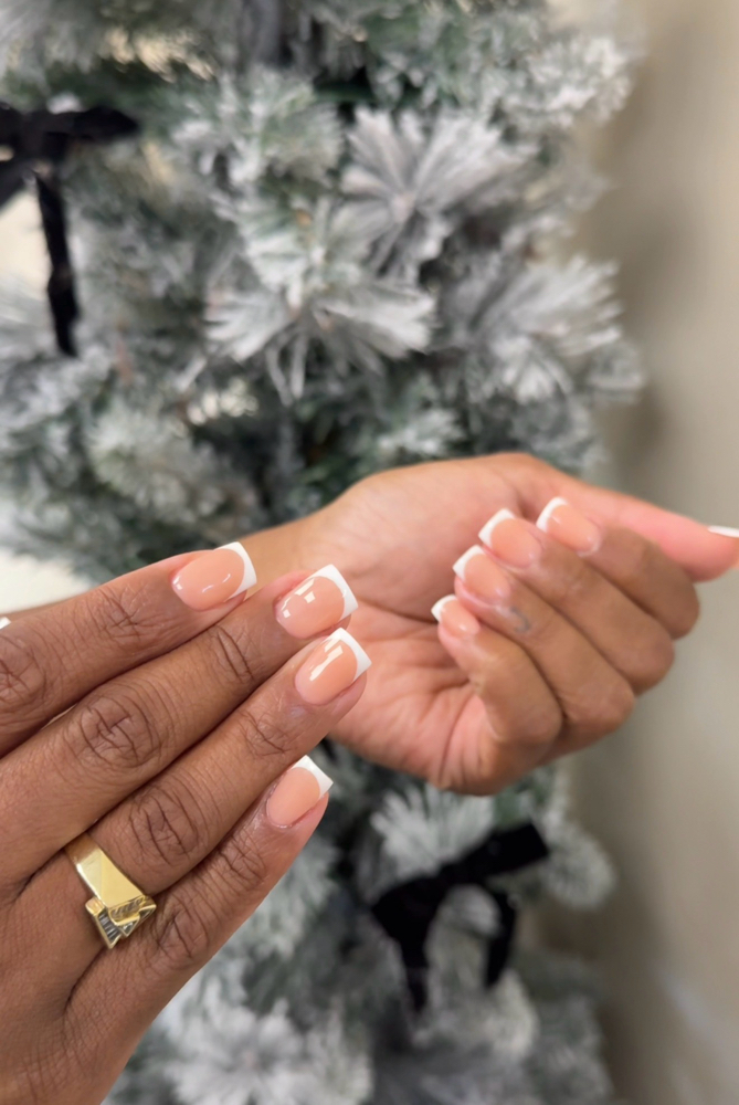 ARTIFICIAL SET WITH BUILDER GEL at äkta nails studio in New Bedford, MA