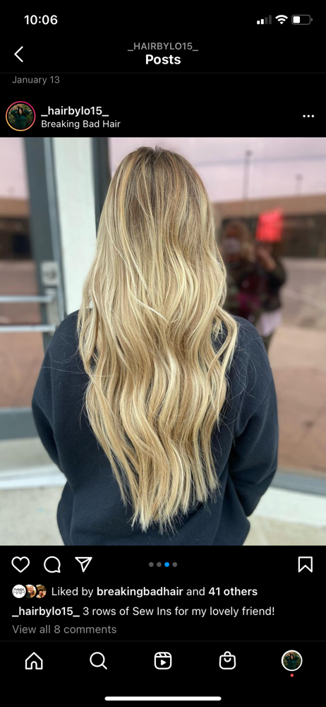 Extension Installation at Lola Caraway Hair in Bakersfield, CA