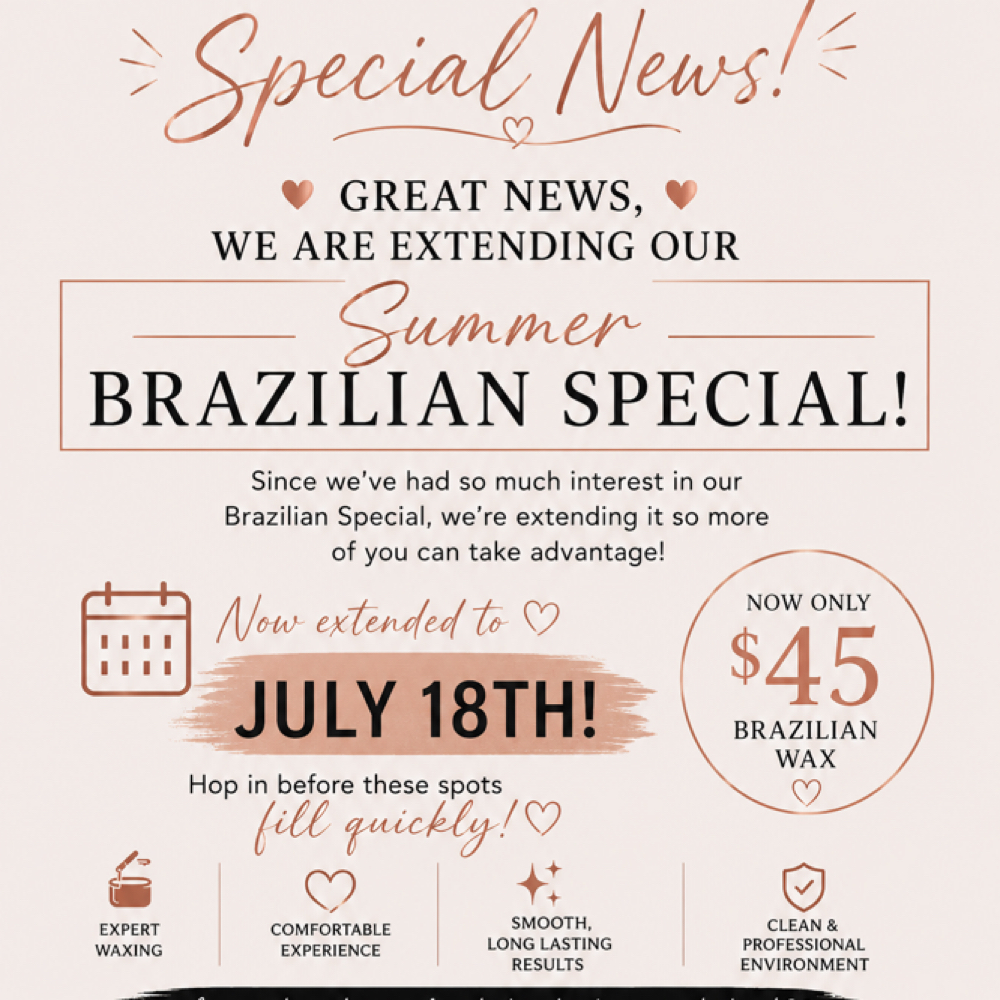 Summer Brazilian Special at Solace Remedies in Jackson, TN
