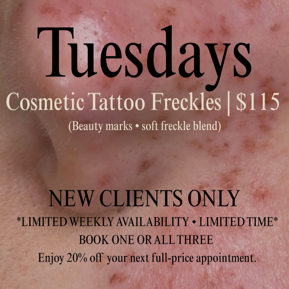 TUESDAYS ONLY *NEW CLIENTS ONLY* at Beauty Ink Studio in Corpus Christi, TX