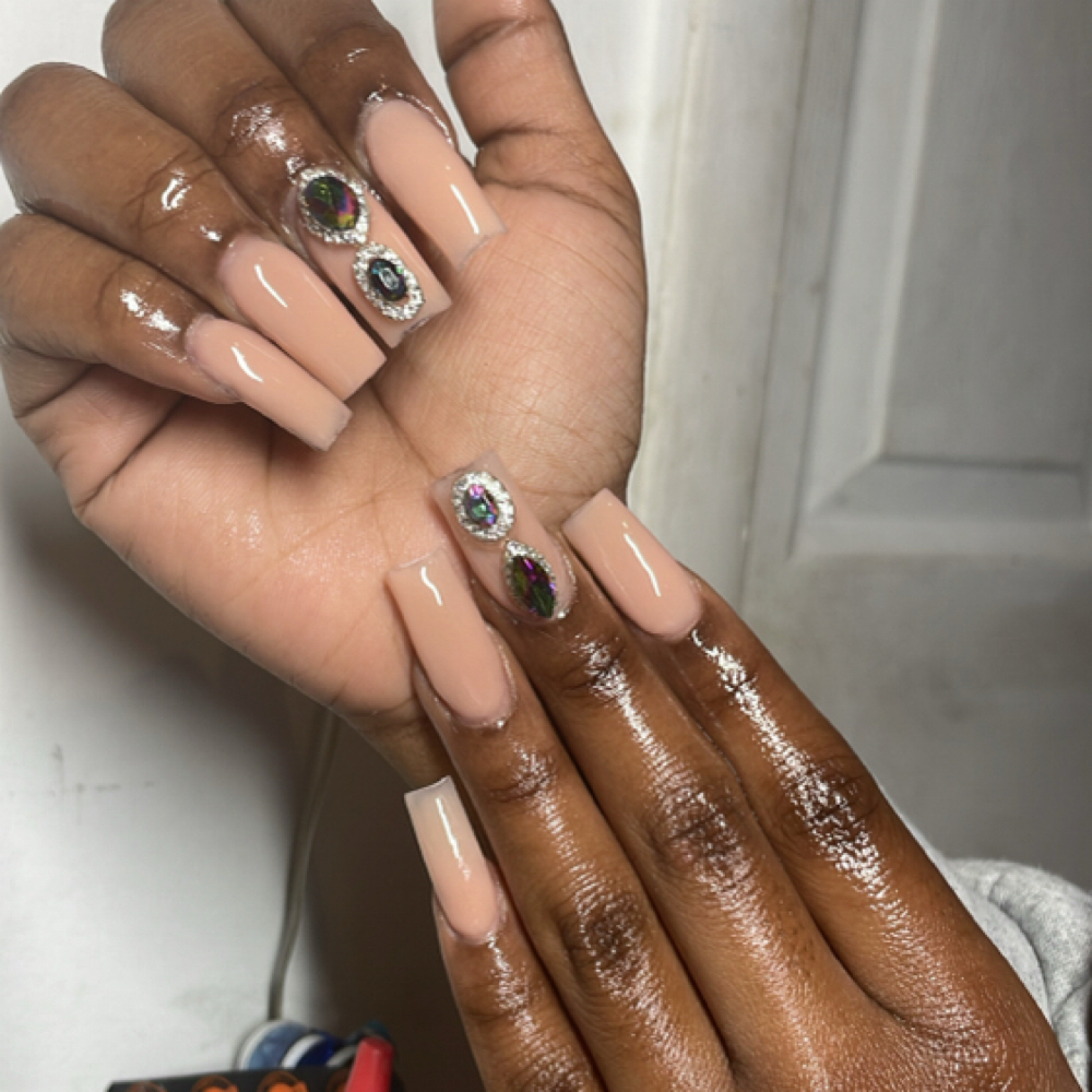ACRYLIC FULL SET- Medium🎀 at Styles By Angela Renee in Md, MD