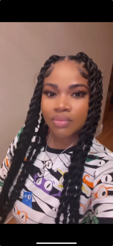 Medium/Jumbo Rope Twist at Le’Nahja Monee’ extensions llc in Dolton, IL
