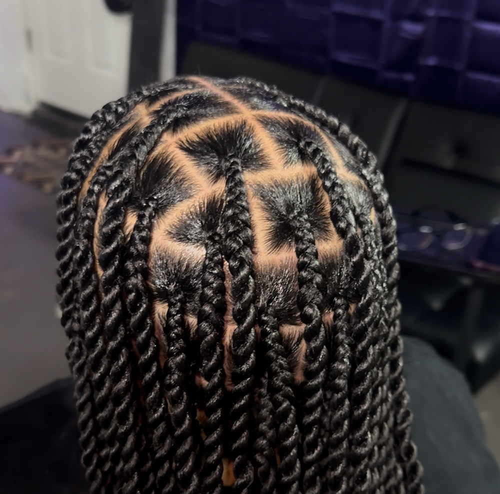Mid Back Med Senegalese Twist