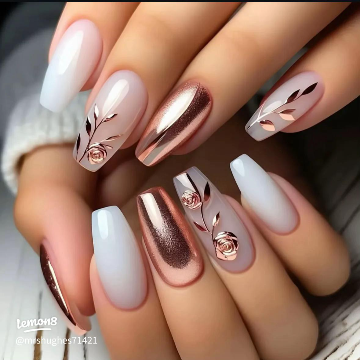 Chrome / Ombré Add-On at Jolie Femme Nails in Hoboken, NJ