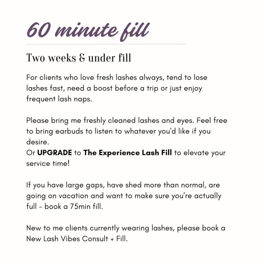 60 Minute Lash Fill