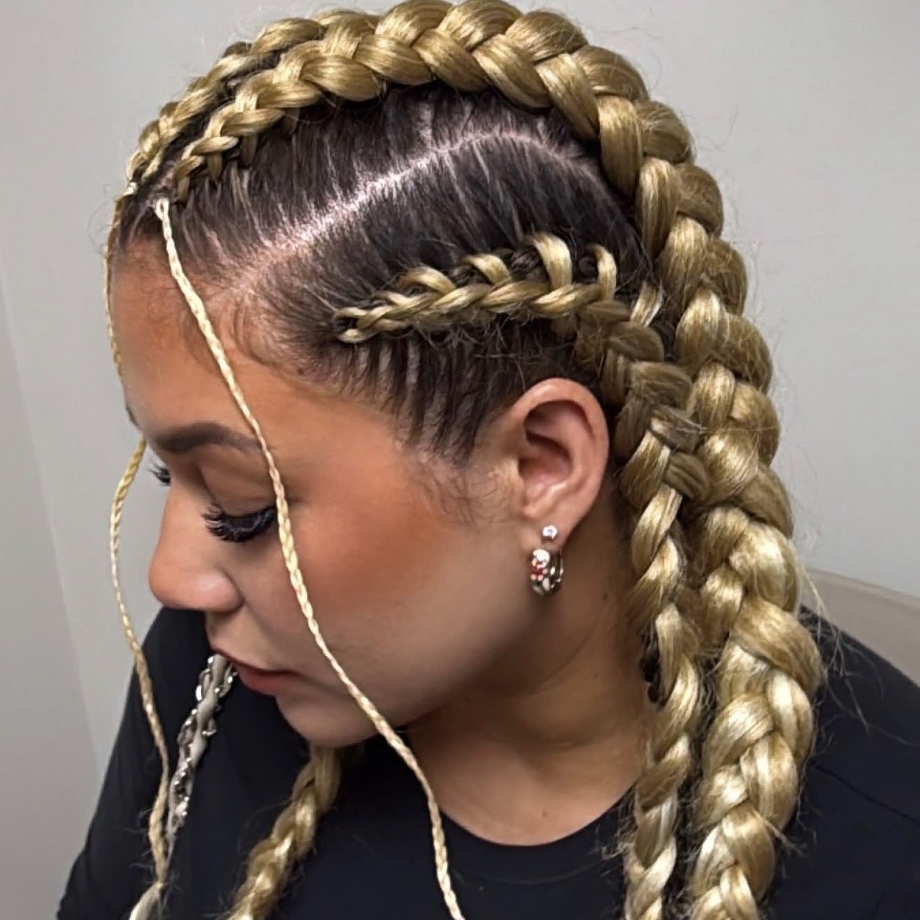 Four feed in braids at All About Me Beauty Bar in Labelle, FL