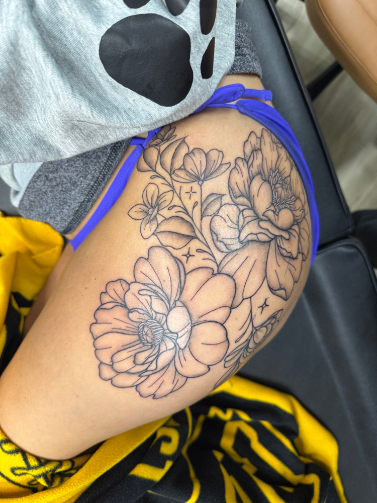 Floral Tattoos at Mk Tattoos in Cedar Rapids, IA
