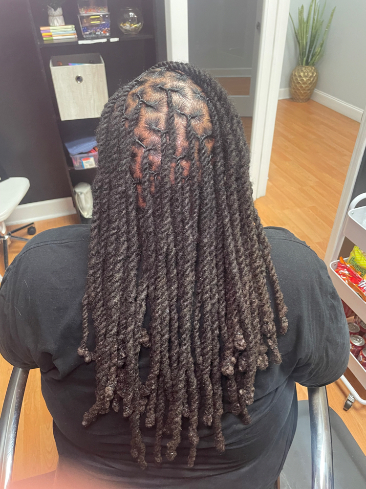 Loc Retwist w/ 2-Strands Twist