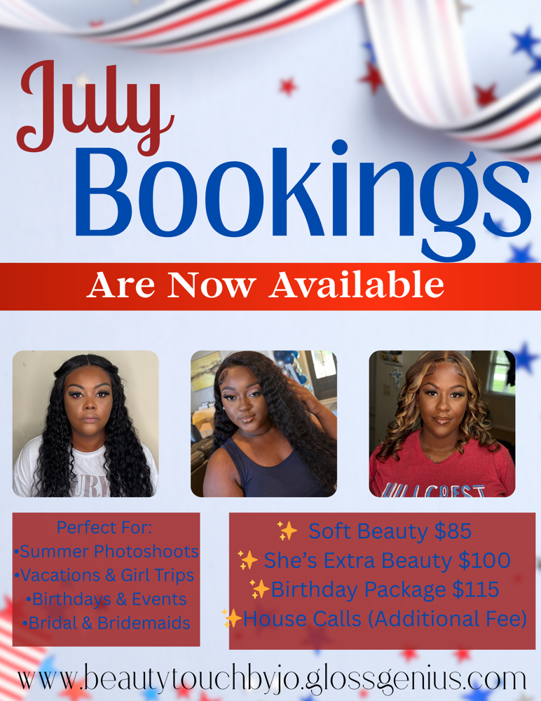 July Bookings 🇺🇸