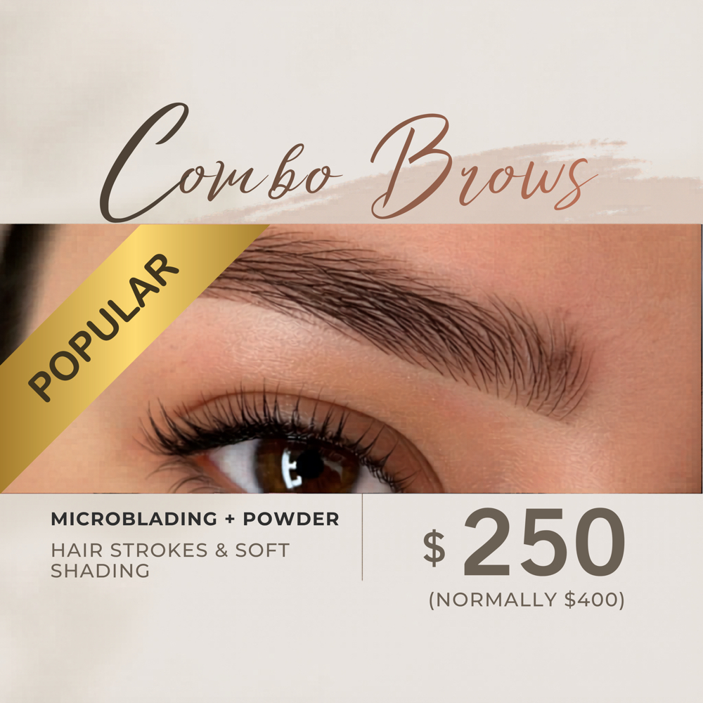 Combo Brows $250 at Pretty & Permanent in Kirkland, WA