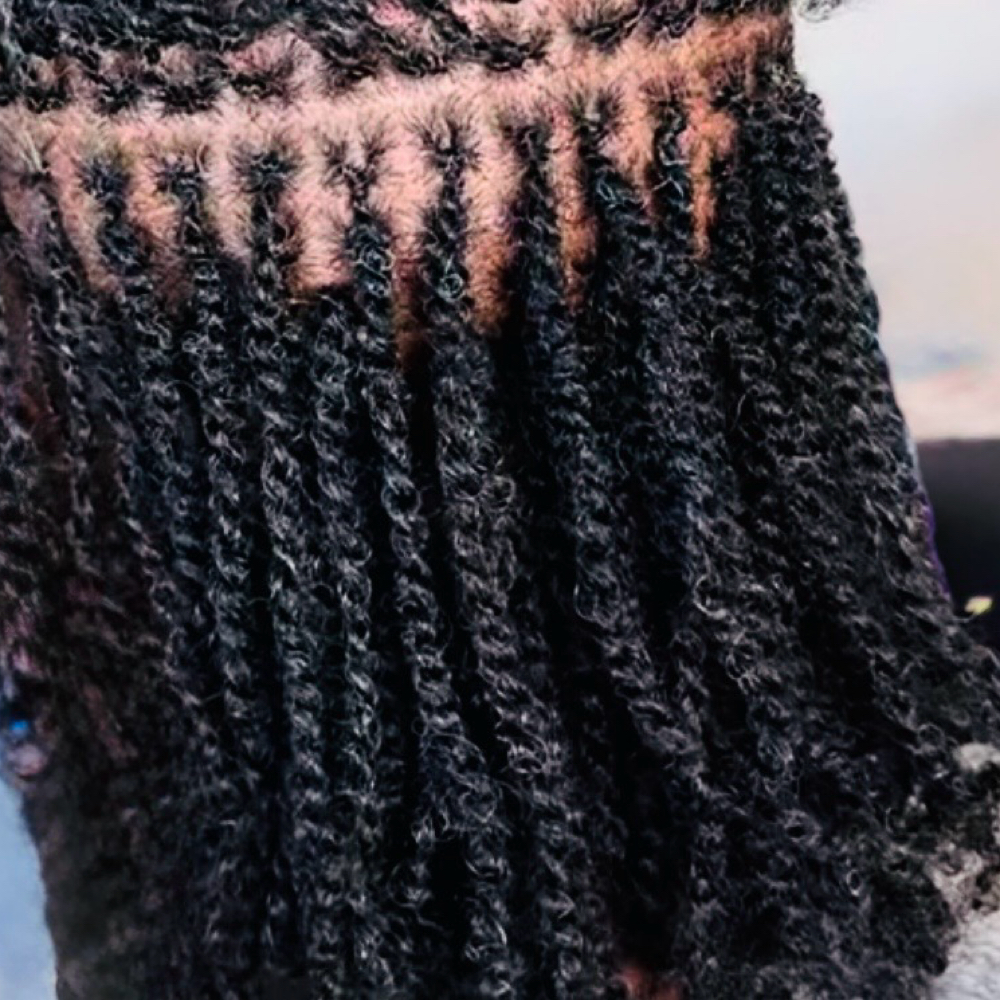 Micro Locs Twist Install at Kinky Rootz242 Natural Hair Studios LLC in Ft Lauderdale, FL