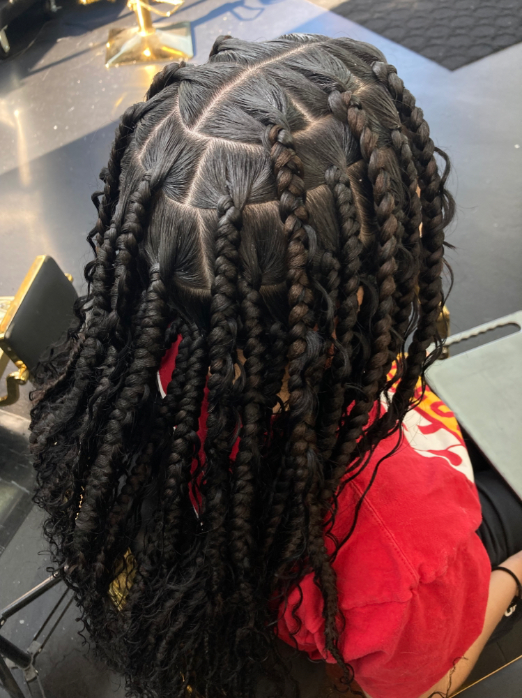 Large Boho Knotless Braids💕