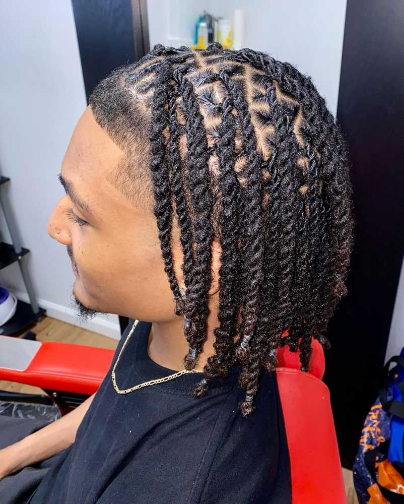 Retwist w/ Double Strands 1/2 Head