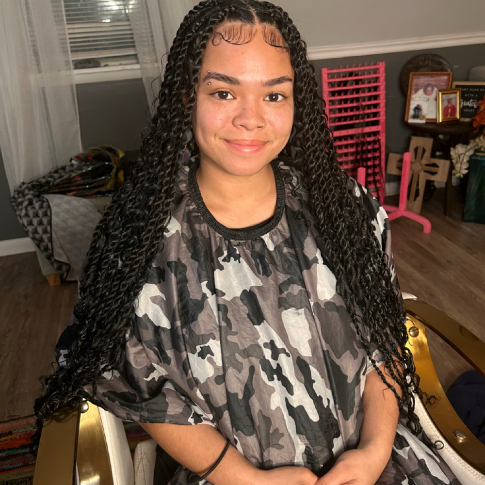 Small Island Locs w/curls at The Cheesedip Experience in Madison, TN