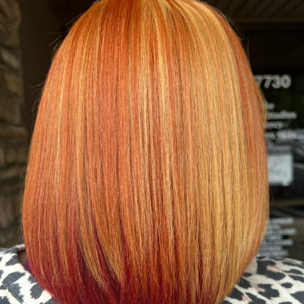 3 Tone Custom Color  🧡💛❤️ at NERDY GIRL BEAUTY STUDIO ✨✨ in 48034