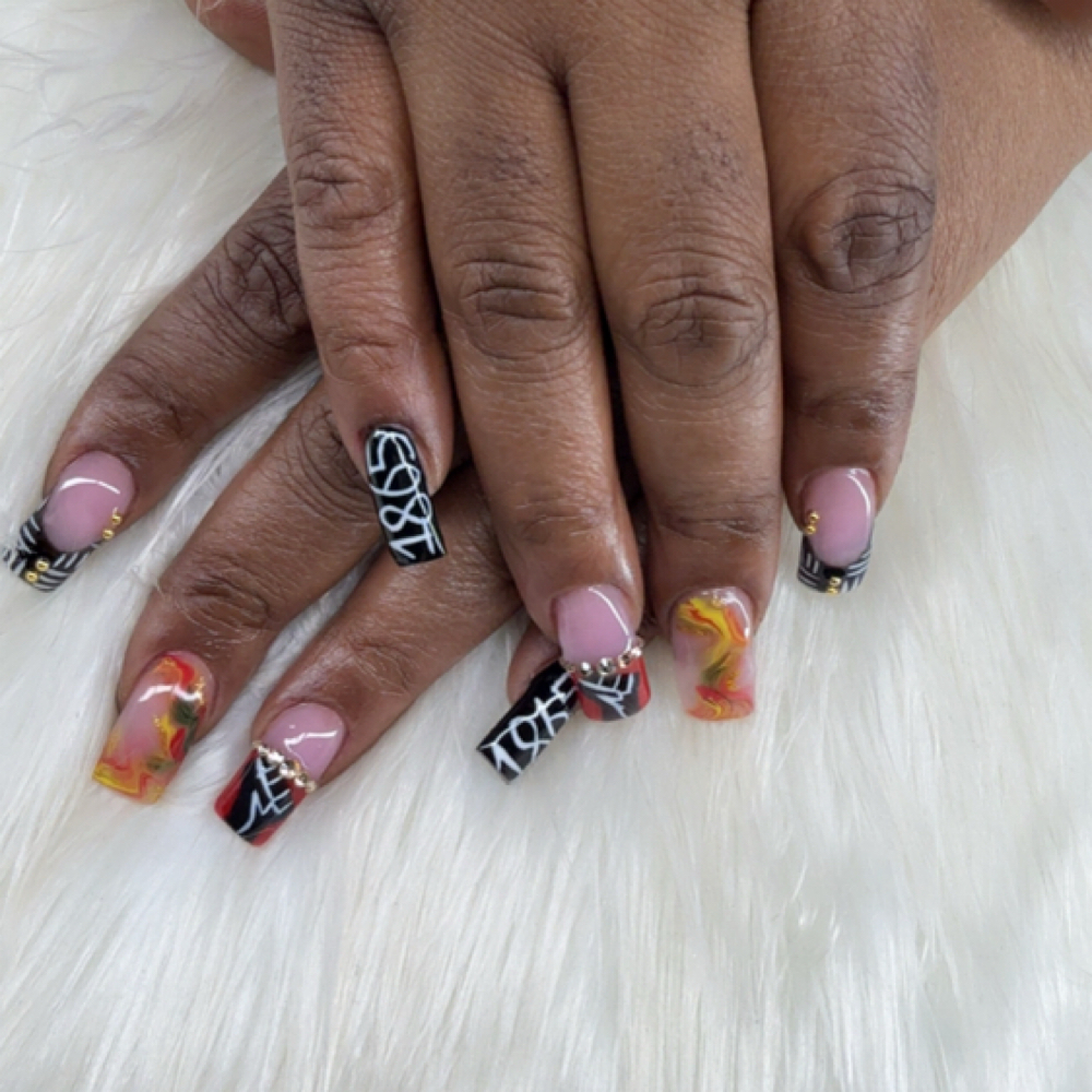 Hand Painted Design Per Nail Add On at Belle Clichè Beauty Bar in Dorchester, MA
