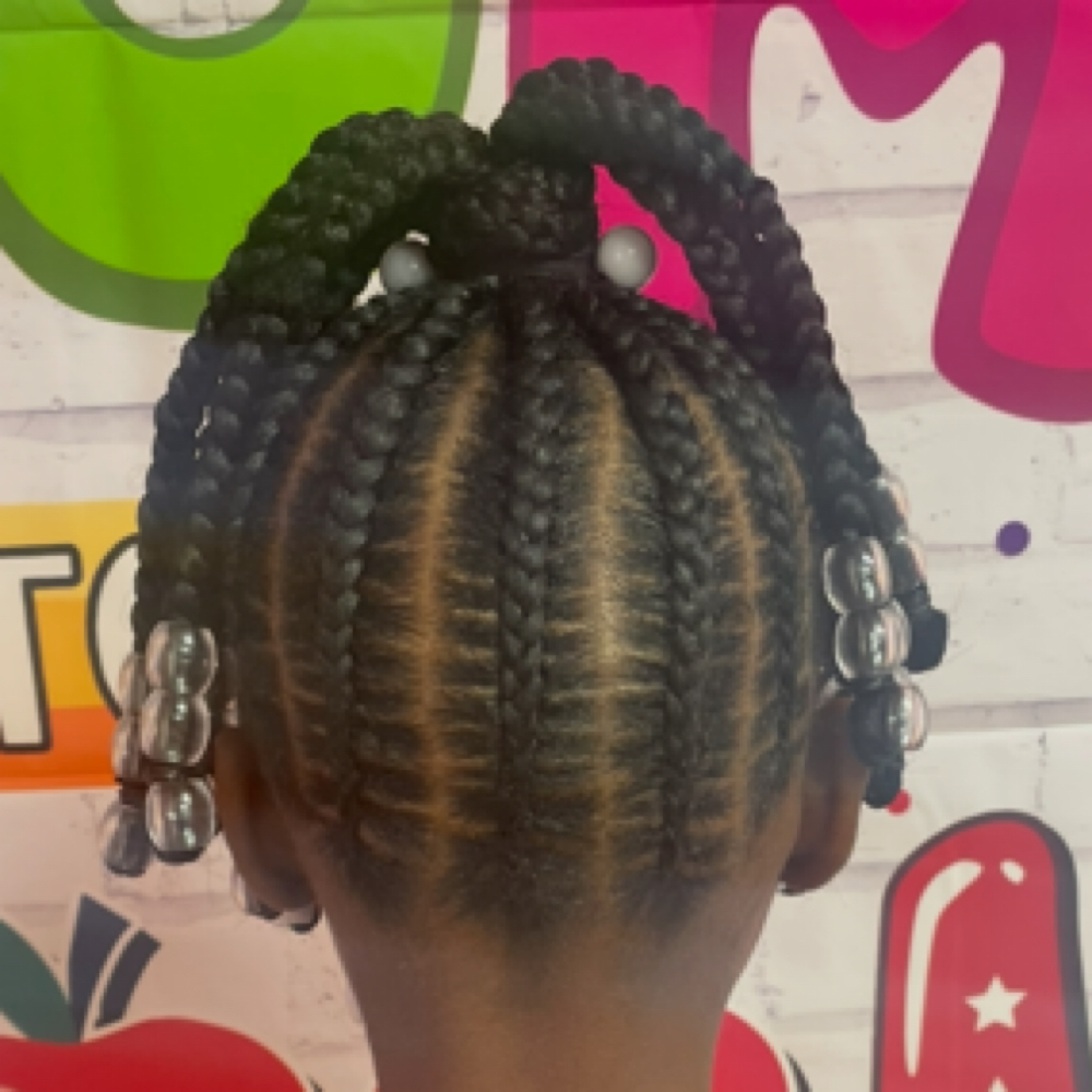 Kids Large Stitch Braids W/ Hair