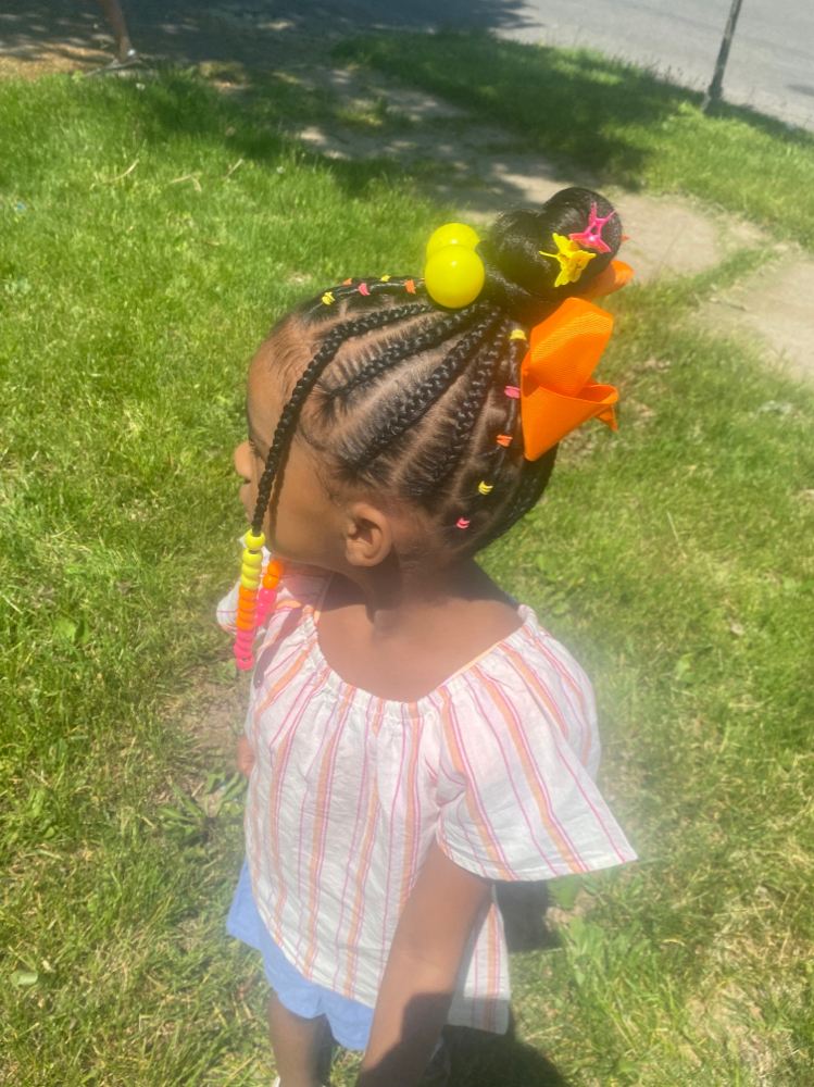 Kids Large Stitch Braids W/ Hair