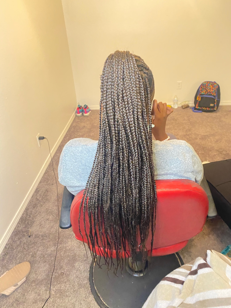 Small Butt Length Box Braids
