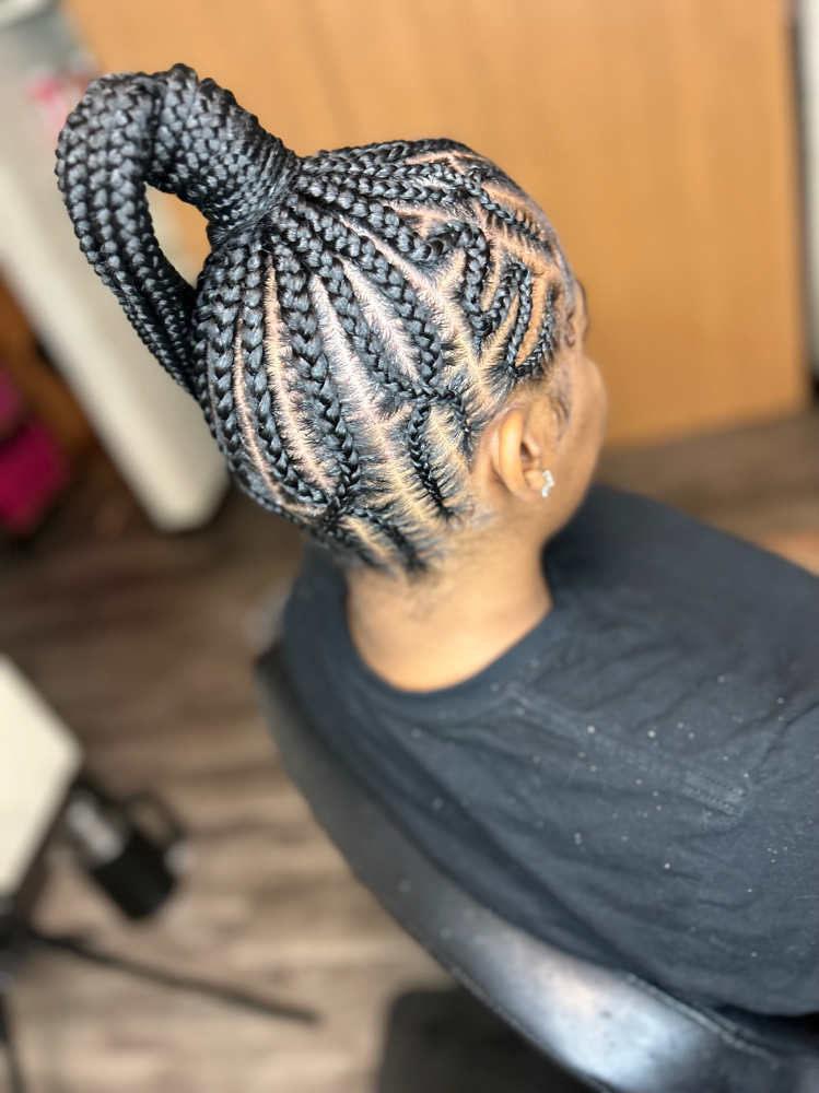 (Med)Braided Ponytail W/Design at BraidsByChardonnay in Milwaukee, WI