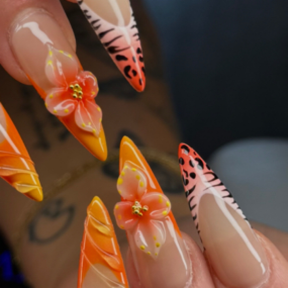 3D Flowers at NailsByBel in Xenia, OH