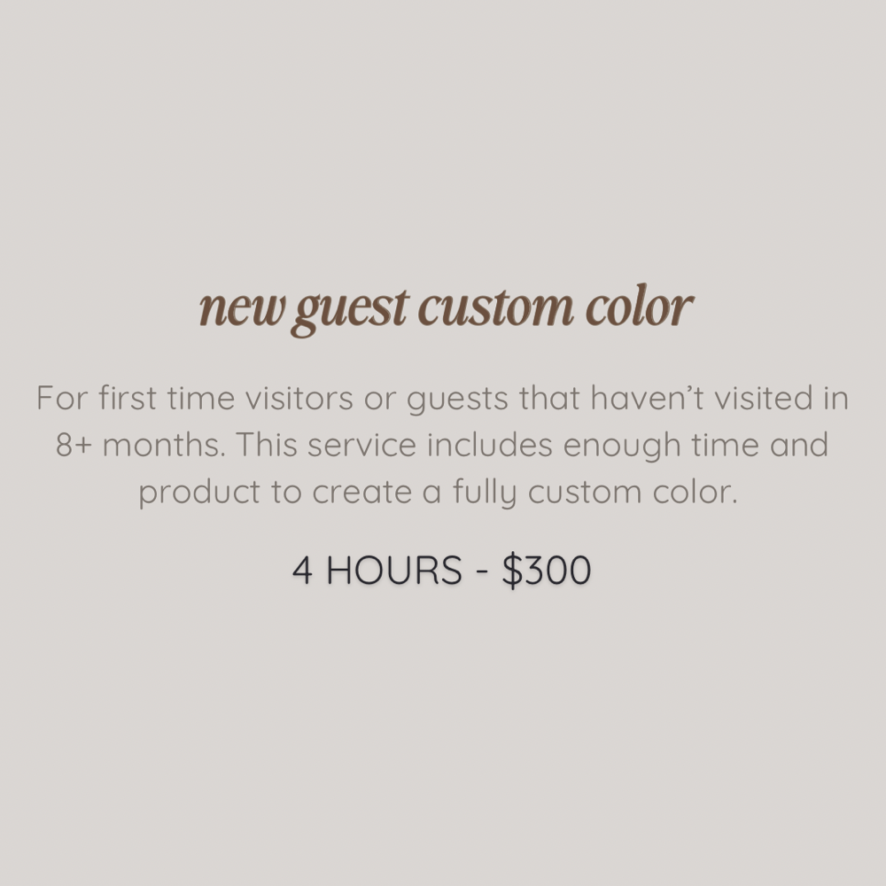 New Guest Custom Color