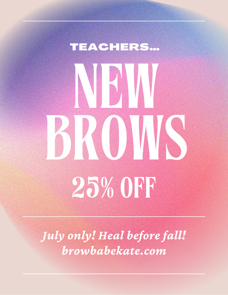 TEACHERS NEW BROWS! 🫶🏼