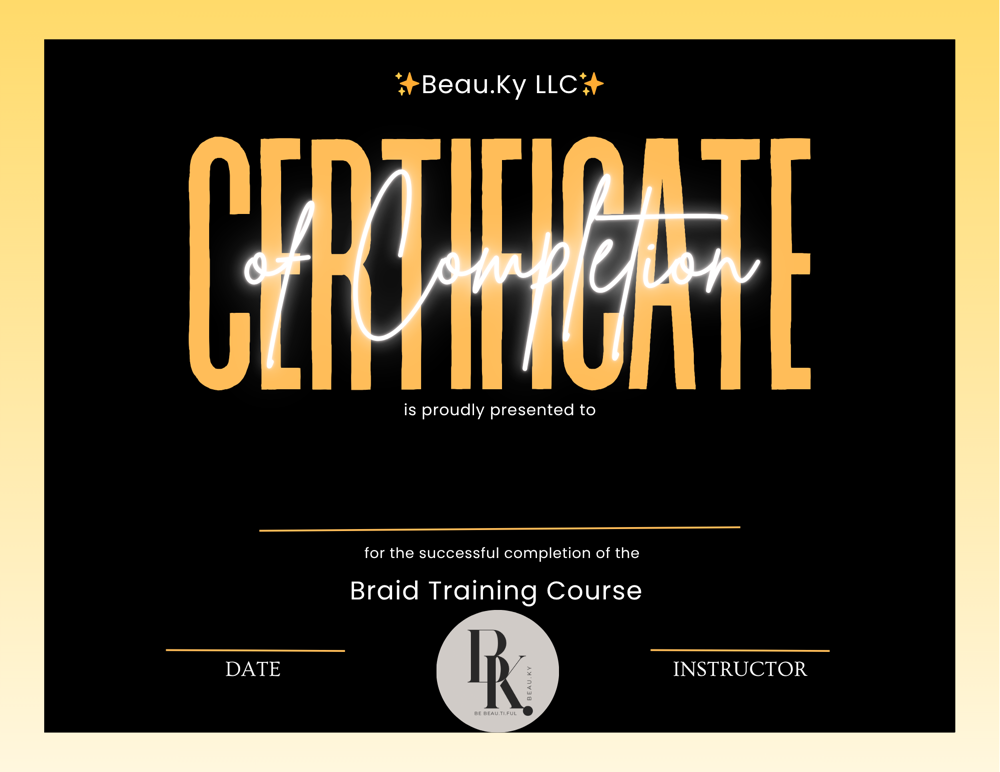 Beginner Braid Training at Beau.Ky in Englewood, NJ