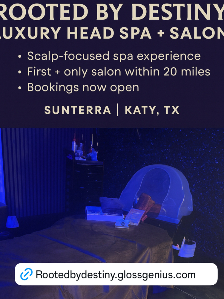 Scalp exfoliation treatment at ROOTED By DESTINY LUXURY SALON in Katy, TX